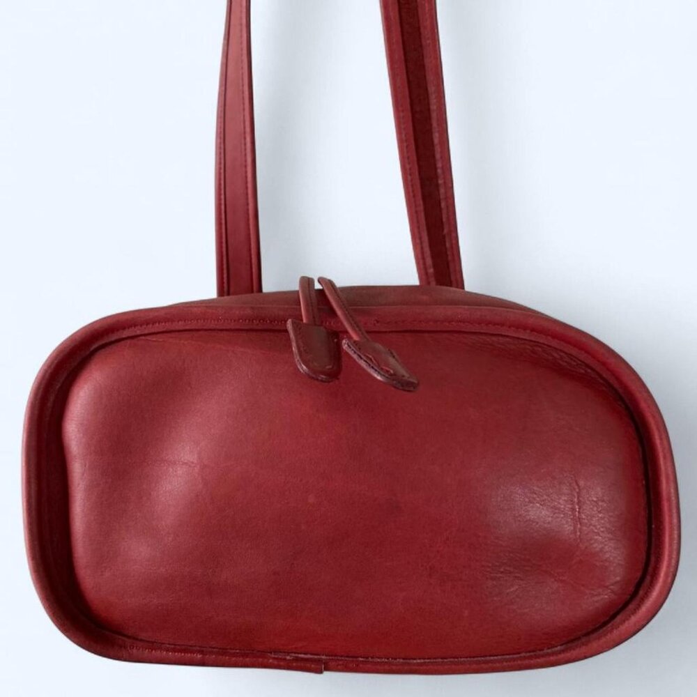 Restored Vintage Coach Lula's Legacy Drawstring Bag No. 9952 Red Leather - Picture 6 of 8